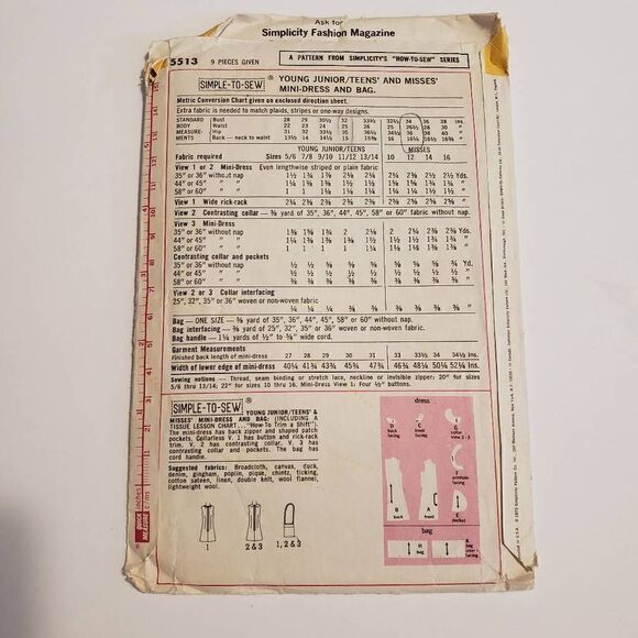 Vintage Simplicity Women's Sewing Pattern - Picture 2 of 3